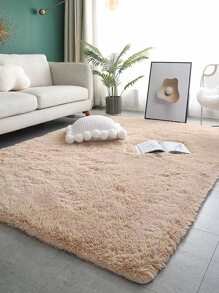 1入組素色長毛絨地毯 - 駝色 - 查看 3