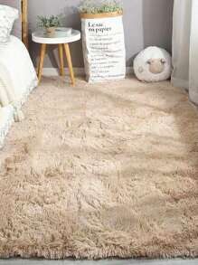 1入組素色長毛絨地毯 - 駝色 - 查看 5