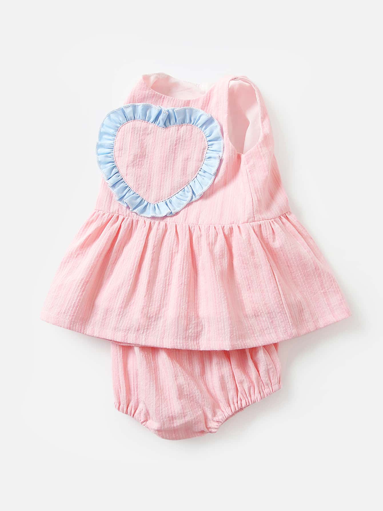 女嬰俏皮可愛夏季包屁裙式連體衣