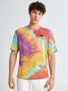 Manfinity Men Tie Dye Letter Graphic Tee - Multicolor - View 6