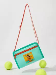 SCOOBY-DOO X SHEIN Mini Cartoon Patch Decor Square Bag - Multicolor - View 2