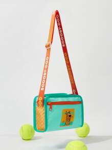 SCOOBY-DOO X SHEIN Mini Cartoon Patch Decor Square Bag - Multicolor - View 3