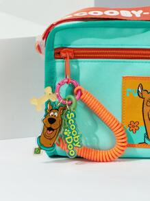 SCOOBY-DOO X SHEIN Cartoon Dog & Letter Pattern Pendant Acrylic Keychain - Multicolor - View 1