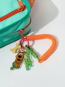 SCOOBY-DOO X SHEIN Cartoon Dog & Letter Pattern Pendant Acrylic Keychain - Multicolor - View 2