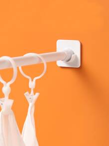 2pcs Curtain Rod Wall Mount Brackets Without Drilling, Multiple Sizes Available - White - View 3