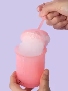 Bubble Maker Cup For Face Wash, 1pc Mini Size Facial Cleanser Foam Cup Whip Bubble Maker Facial Skin Cleansing Care, Deep Skincare Cleaner Tools For Travel Household, Easy To Use Marshmallow Whip Maker - Coral Pink - View 5