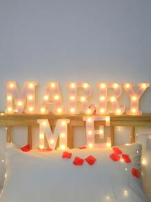 1pc Pink 16cm Number 7 Alphabet LED Battery Operated Home Decor Light, Decorative Pink Number & Letter Light For Party, Living Room, Bedroom, Holiday, Wedding, Housewarming - Yellow - View 6