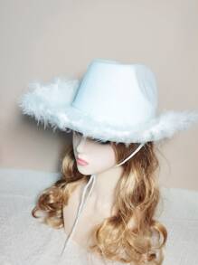 Sombrero vaquero con flecos - Blanco - Ver 2