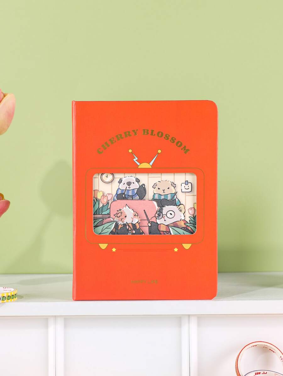 Cuaderno con estampado de dibujos animados - Multicolor - Ver 1