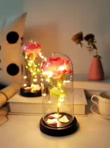 1pc 20 Led Flower Design Decoration Light - Yellow - View 5