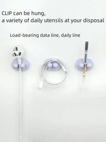 1入組素色插頭掛鉤 - 紫色 - 查看 6