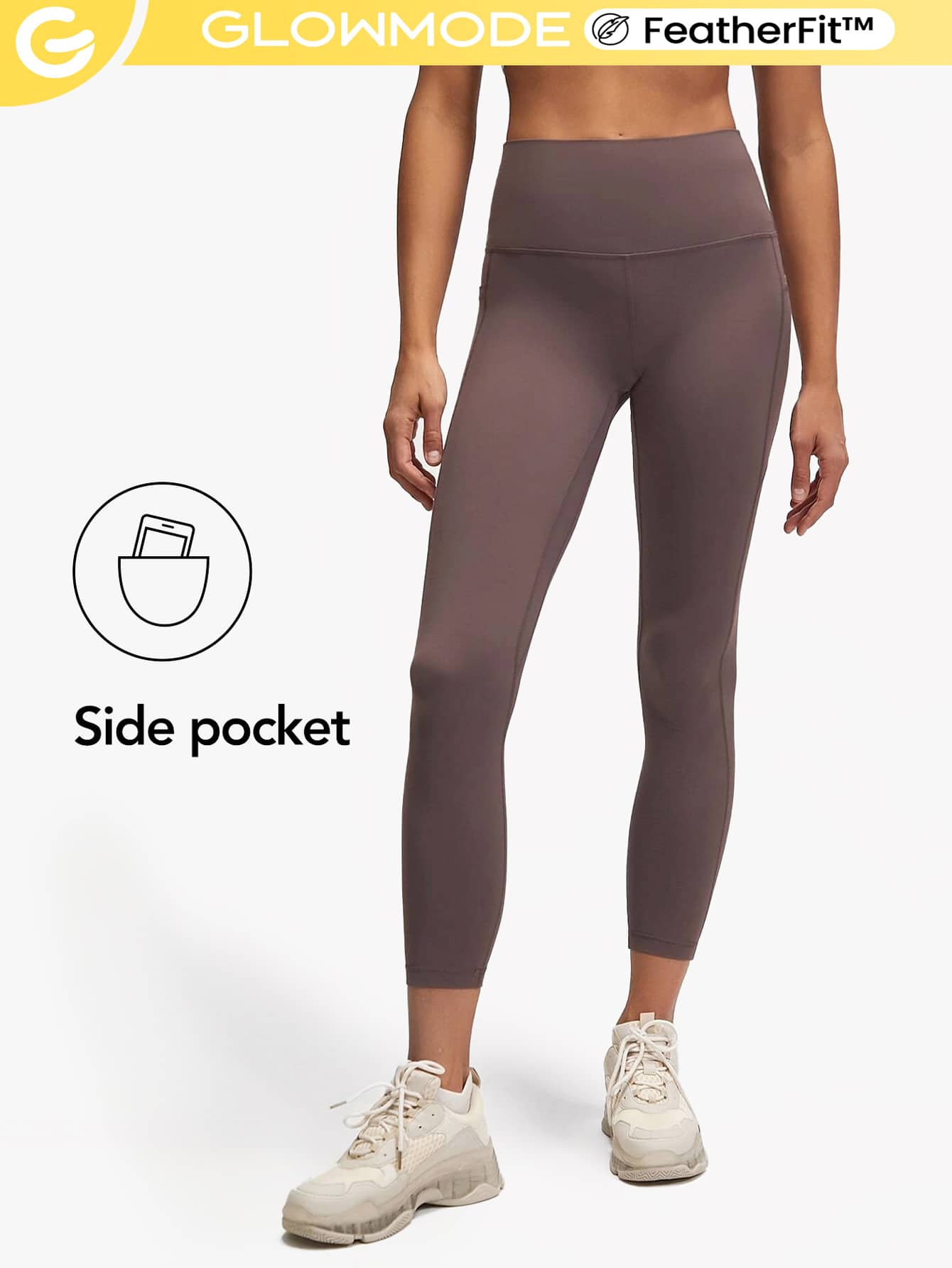 Leggings De Cintura Alta Featherfit™ De 24" Con Bolsillo Lateral