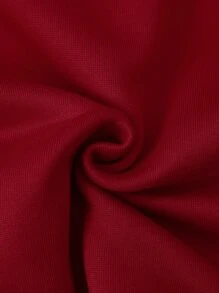 Manfinity Homme Men Two Tone Letter Graphic Kangaroo Pocket Drawstring Thermal Lined Hoodie - Burgundy - View 4