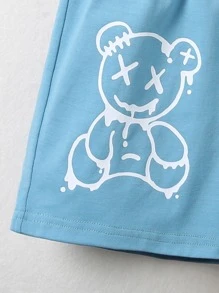 男孩小熊印花短褲