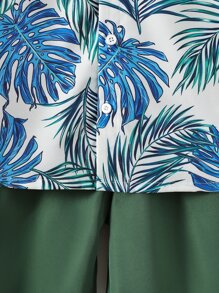 Boys Tropical Print Shirt & Shorts Without Tee - Multicolor - View 3