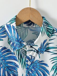 Boys Tropical Print Shirt & Shorts Without Tee - Multicolor - View 5