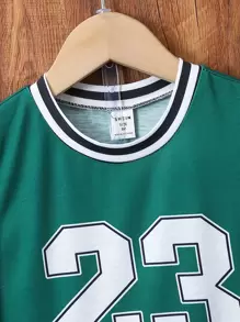 Cậu bé Tween In số Sọc trang trí Áo ba lỗ & Quần short - Nhiều màu - Xem 3