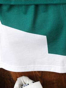 Cậu bé Tween In số Sọc trang trí Áo ba lỗ & Quần short - Nhiều màu - Xem 5