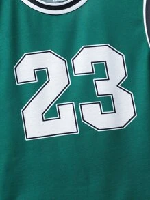 Cậu bé Tween In số Sọc trang trí Áo ba lỗ & Quần short - Nhiều màu - Xem 6