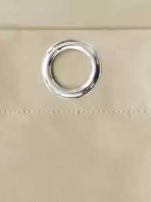 1入組聚酯纖維純色窗簾,具遮光效果,適用於客廳、臥室用途,能黑暗化 - 米色 - 查看 7