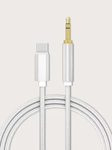 1入組車Type-C音頻輸入介面數據線 - 銀色 - 查看 2