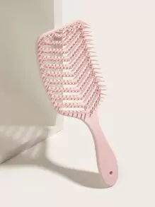 Hollow Out Hair Brush - Baby Pink - View 1