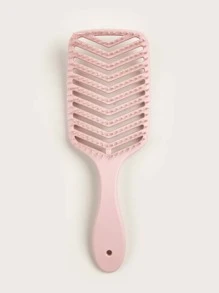 Hollow Out Hair Brush - Baby Pink - View 3