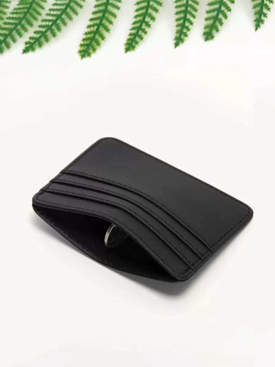 1 pièce Mini Porte-cartes minimaliste ultra fin avec multiples emplacements, portefeuille en PU ultra-fin pour femmes et hommes, étudiants