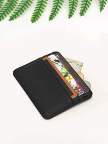 1 pièce Mini Porte-cartes minimaliste ultra fin avec multiples emplacements, portefeuille en PU ultra-fin pour femmes et hommes, étudiants