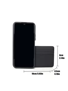1 pièce Mini Porte-cartes minimaliste ultra fin avec multiples emplacements, portefeuille en PU ultra-fin pour femmes et hommes, étudiants