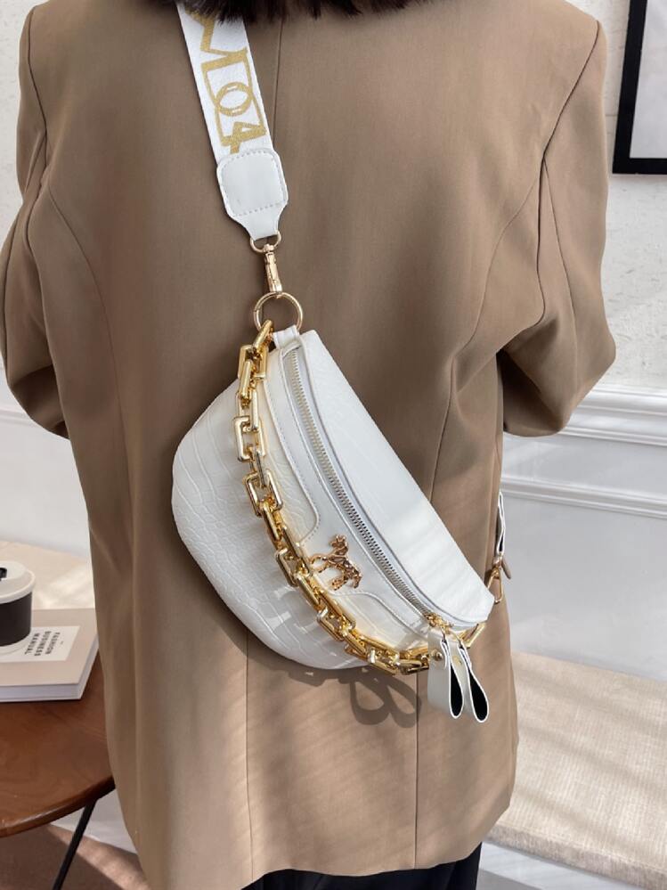 Sac Banane Effet Crocodile Verni – Neuf Avec Petits Défauts – Prix Doux !