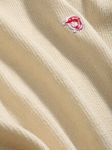 DAZY Men 1pc Patched Detail Drop Shoulder Jumper - Apricot - View 3