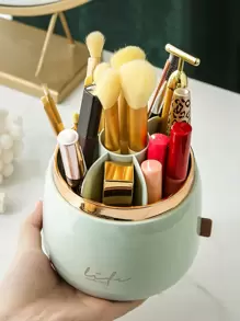 Đa chức năng Hộp đựng cọ trang điểm , 1 Miếng Xoay 360 độ Mỹ phẩm Hộp đựng , Không thấm nước & Chống bụi Xô lưu trữ , Giá đỡ , Bàn Hộp đựng Đối với Mặt bàn Và Phòng tắm , Phòng , Nhà  , Phòng ngủ , Phòng tắm , Nhà , Màu hồng Phòng , Phòng khách Trang trí , Du lịch chất liệu , Túi quà tặng , Món quà Đối với Mẹ , Bố , Nam , Bạn , Giáo viên , Sinh nhật , Lễ cưới , Bàn , , Phụ kiện , Hộp quà tặng , Vui Qủa tặng , Lưu trữ , Giá đỡ cọ trang điểm - màu xanh lá - Xem 3
