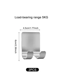 2 piezas Soporte para afeitadora de acero inoxidable - Plateado - Ver 5