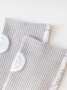 6雙男士標語圖案中筒襪 - 彩色 - 查看 6