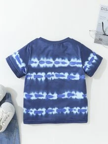 Toddler Boys Tie Dye Patched Pocket Tee - Blue - View 2