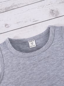 SHEIN 小男童3入組素色背心上衣 - 彩色 - 查看 5