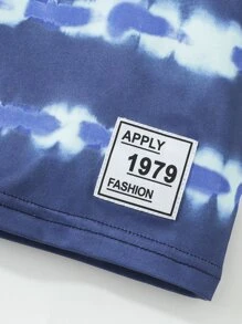 Toddler Boys Tie Dye Patched Pocket Tee - Blue - View 5