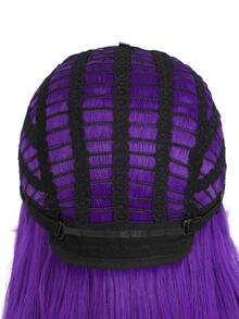 Peluca sintética largo rizado con tupe - Morado - Ver 8