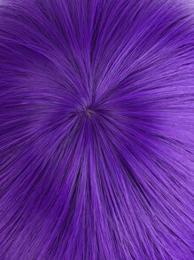 Peluca sintética largo rizado con tupe - Morado - Ver 9