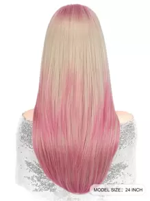 長款直筒人造假髮帶劉海 - 彩色 - 查看 2