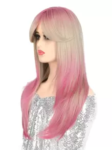 長款直筒人造假髮帶劉海 - 彩色 - 查看 6