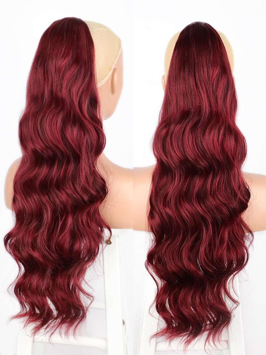 1 Máy Tính Dài 24 Inch Sóng Thân Đuôi Ngựa Tóc Tổng Hợp Chịu Nhiệt Quấn Dây Rút Bộ Tóc Giả Dành Cho Phụ Nữ Sử Dụng Hàng Ngày