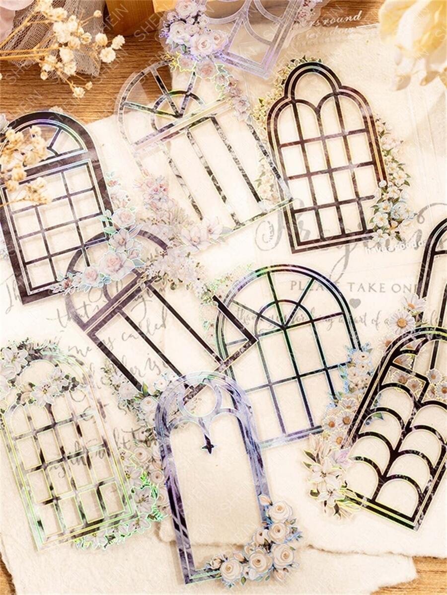10pcs Window Design Random Sticker