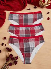 3 piezas Set bragas de cuadros - Multicolor - Ver 1