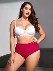 Plus Scrunch Butt Panty - Burgundy - View 3