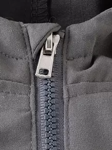 Baby Boy Solid Tee & Flap Pocket Jacket & Shorts - Multicolor - View 4