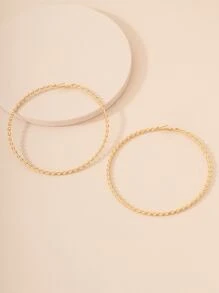 bông tai vòng xoắn - Vàng - Xem 3