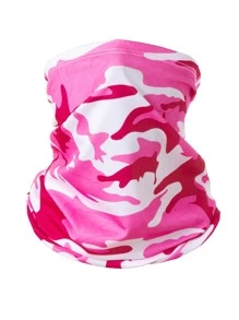 1 pieza de cubierta de cuello deportivo con patrón de camuflaje, protección solar y anti-UV - Multicolor - Ver 2