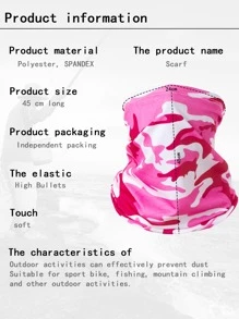 1 pieza de cubierta de cuello deportivo con patrón de camuflaje, protección solar y anti-UV - Multicolor - Ver 4